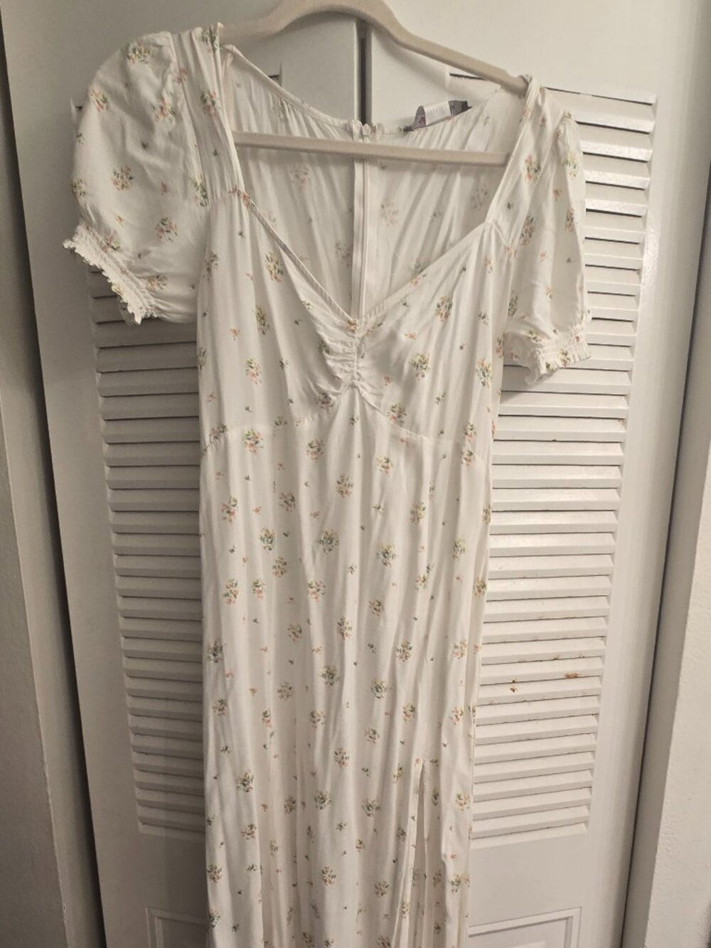 Puff Sleeve Floral Midi Sundress Size s